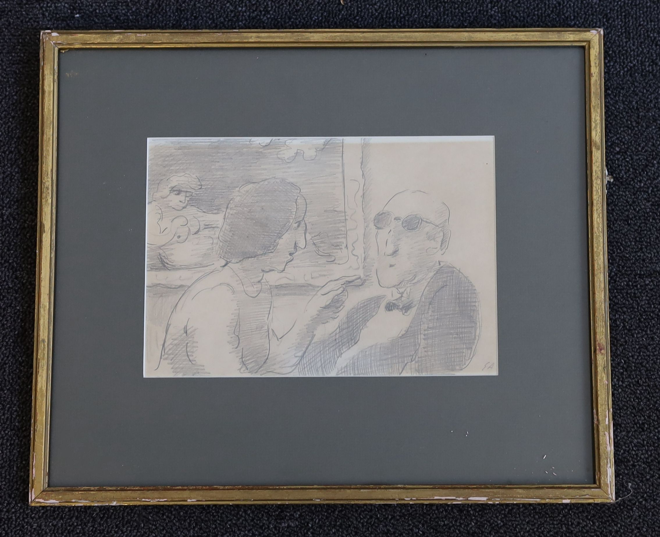 Edward Ardizzone R.A. (1900-1979), 'Argument', pencil on paper, 16 x 23.5cm
